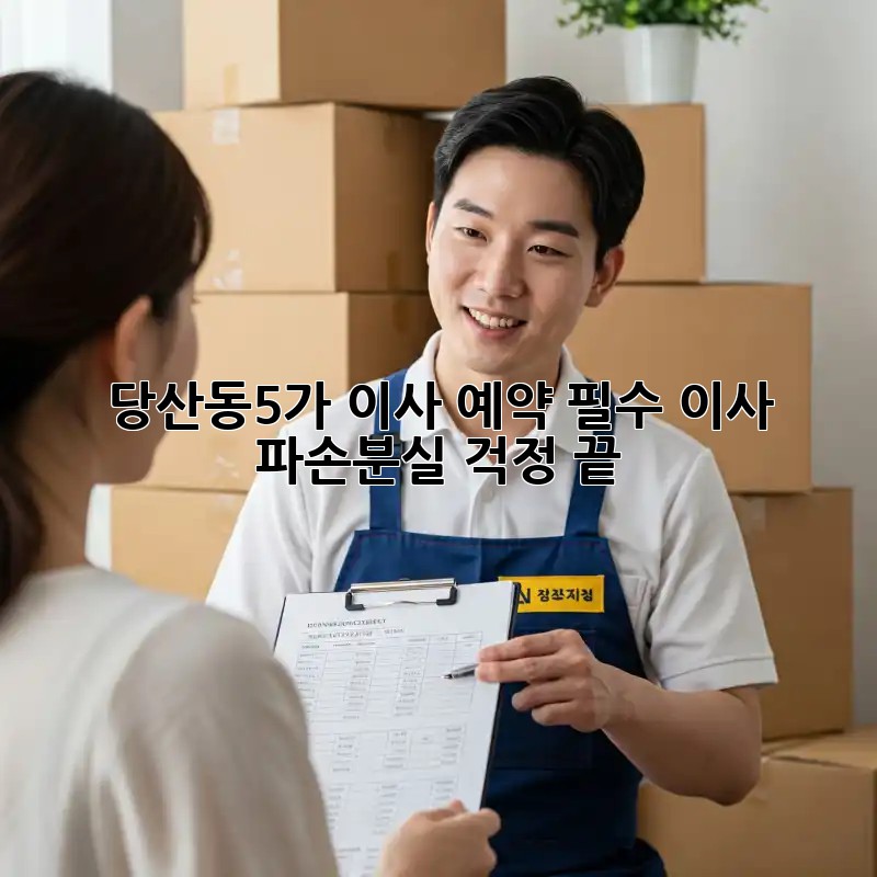 당산동5가 이사 예약 필수! 이사 파손/분실 걱정 끝! 💯