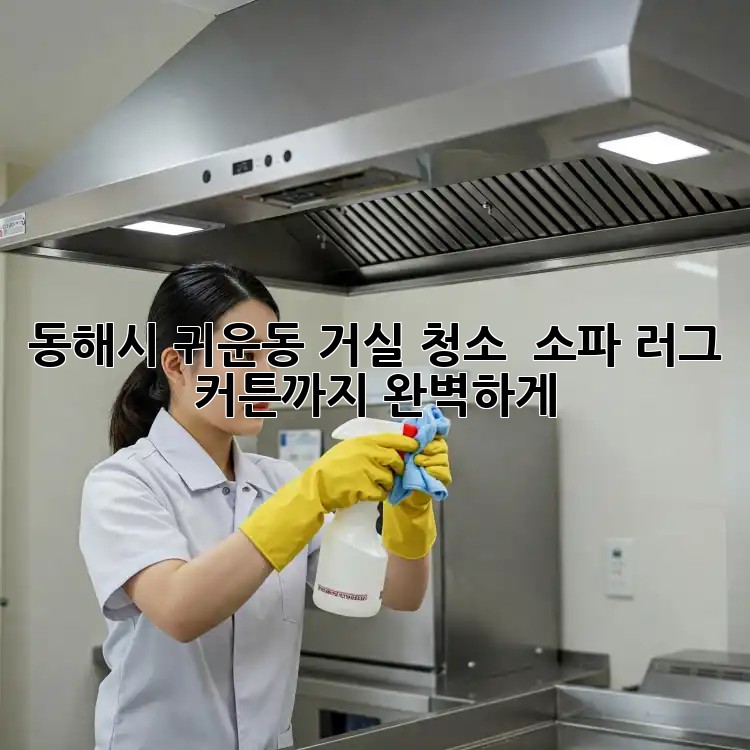 동해시 귀운동 거실 청소 ✨ 소파, 러그, 커튼까지 완벽하게!
