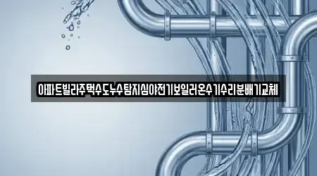 아파트빌라주택수도누수탐지심야전기보일러온수기수리분배기교체