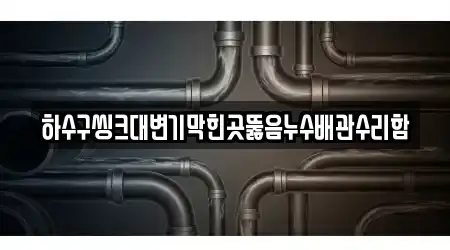 하수구씽크대변기막힌곳뚫음누수배관수리함