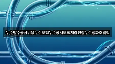 누수방수공사비용누수보험누수공사보험처리천장누수정화조막힘
