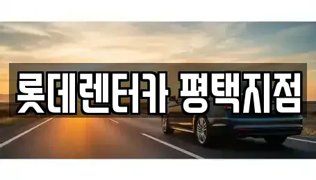 경기 평택시 고덕동 단기렌트카 전문 롯데렌터카 평택지점
