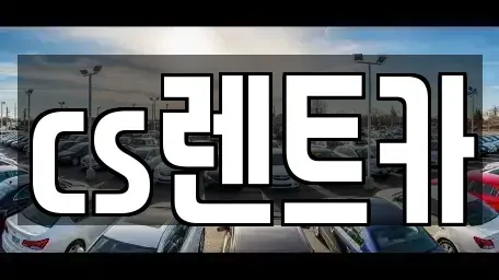 경기도 오산시 원동 렌트카 전문 cs렌트카