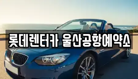 울산 북구 시례동 렌트카 전문 롯데렌터카 울산공항예약소